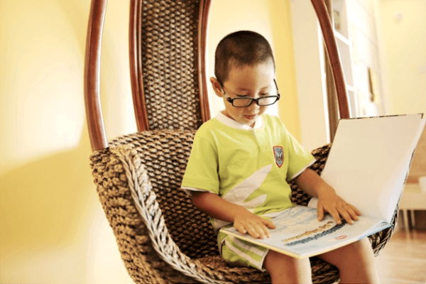 Kindergarten - boy reading